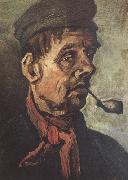 Vincent Van Gogh Head of a Peasant with a Pipe (nn040 Sweden oil painting artist